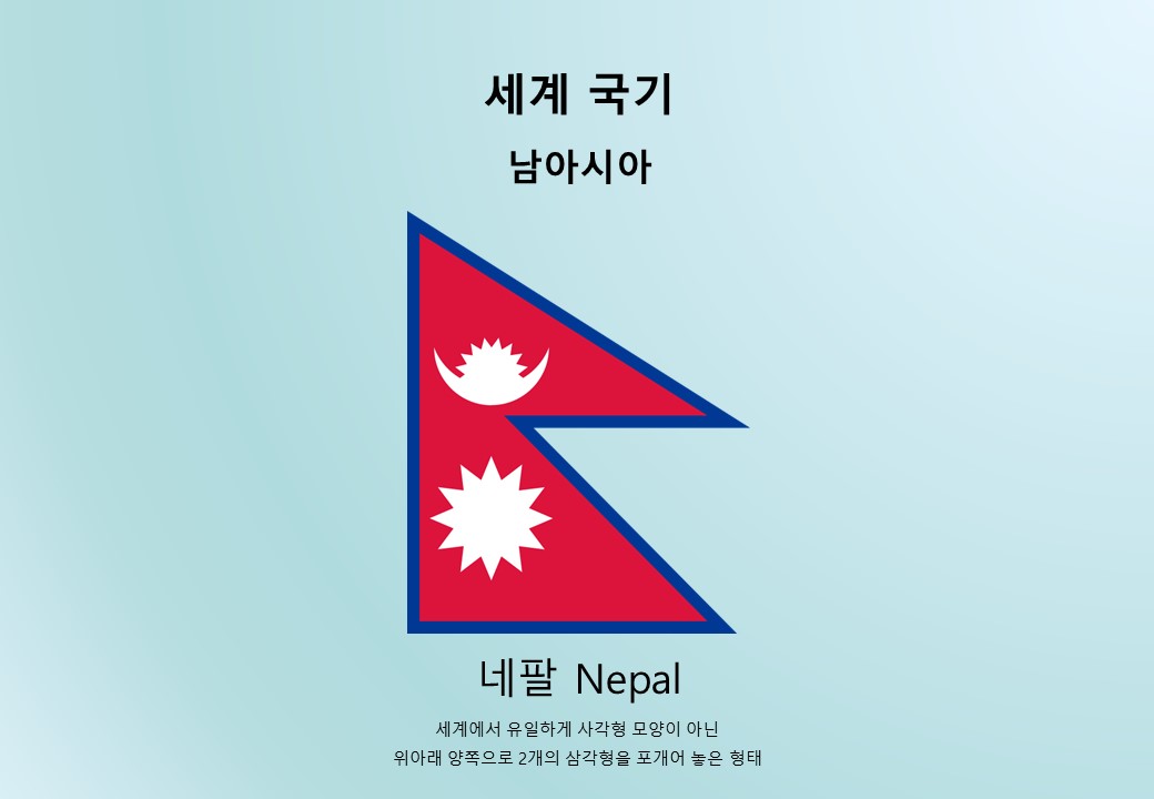 네팔 Nepal 국기