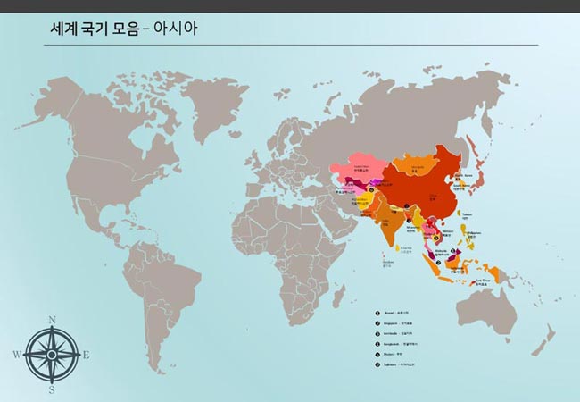 아시아지역-국가-구분_세계지도_다운